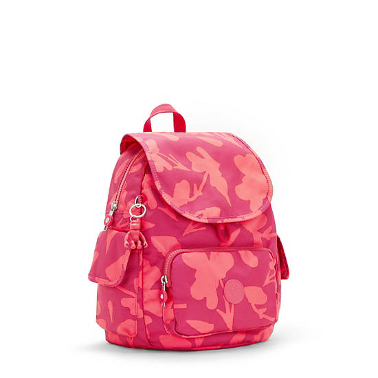 Kipling City Pack Small Printed Backpacks Coral Print | AU 1517GS